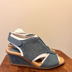Women's Blue Wedge Sandals